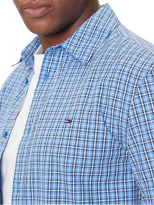Camicia celeste in cotone Tommy Jeans | DM0DM21693C3Q